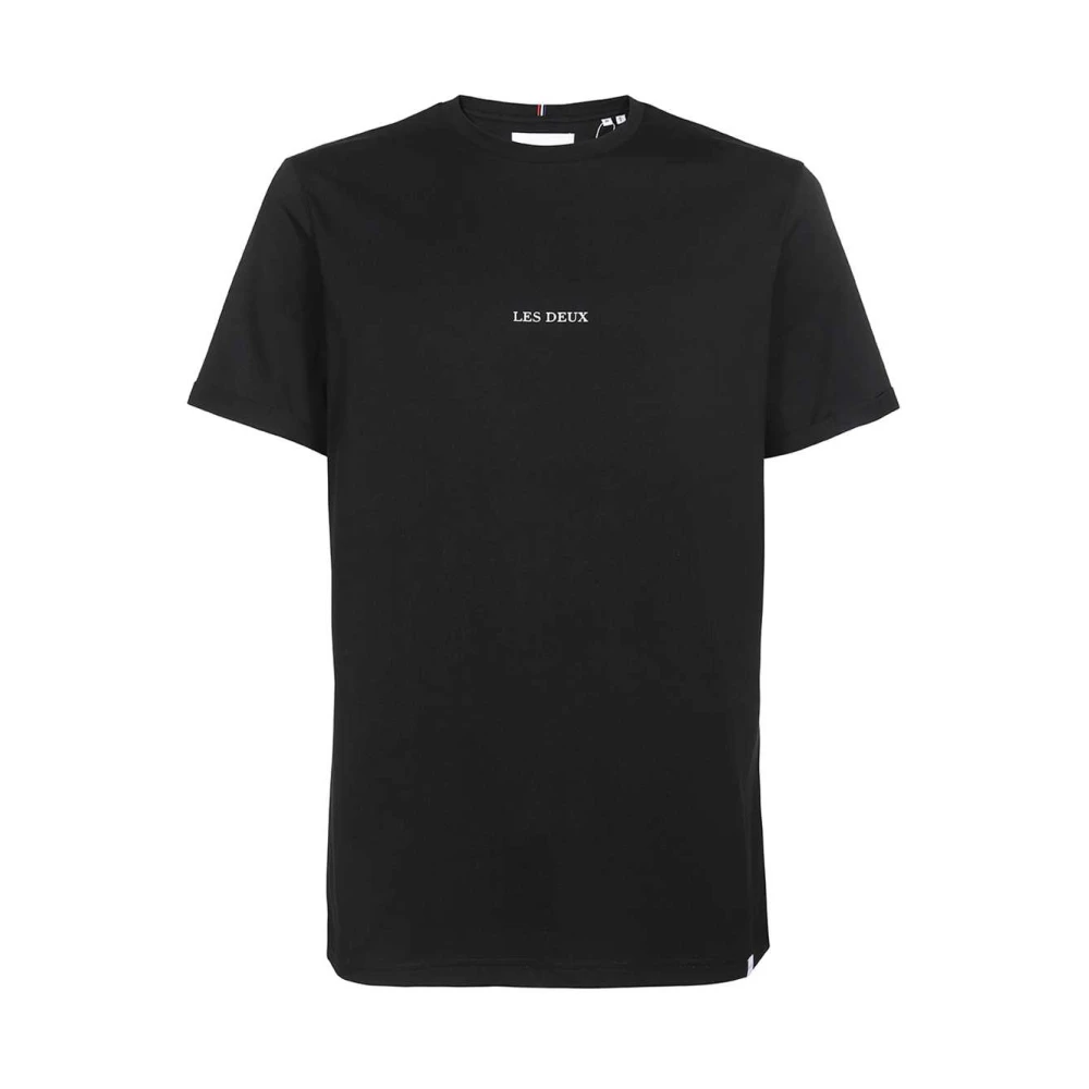 Les Deux Katoenen Crew-Neck T-Shirt Black Heren