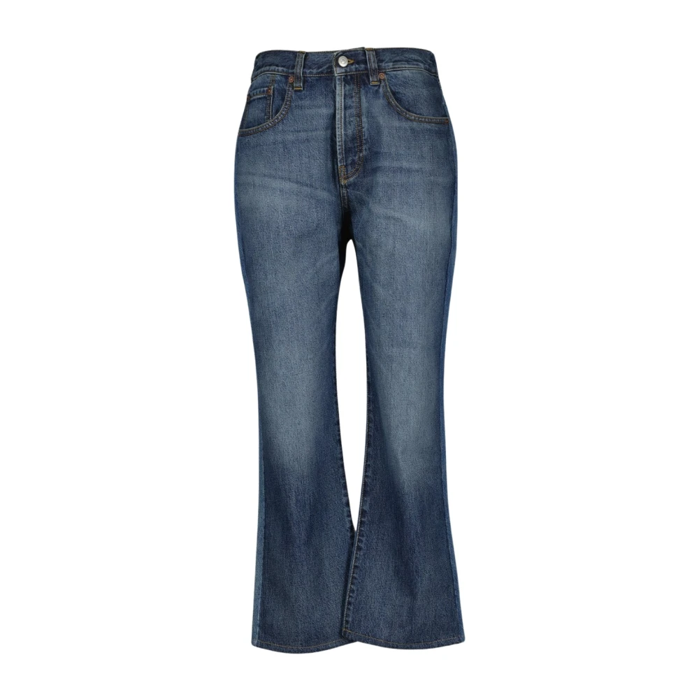 Victoria Beckham Uitlopende jeans in ruwe blauwe denim Blue Dames