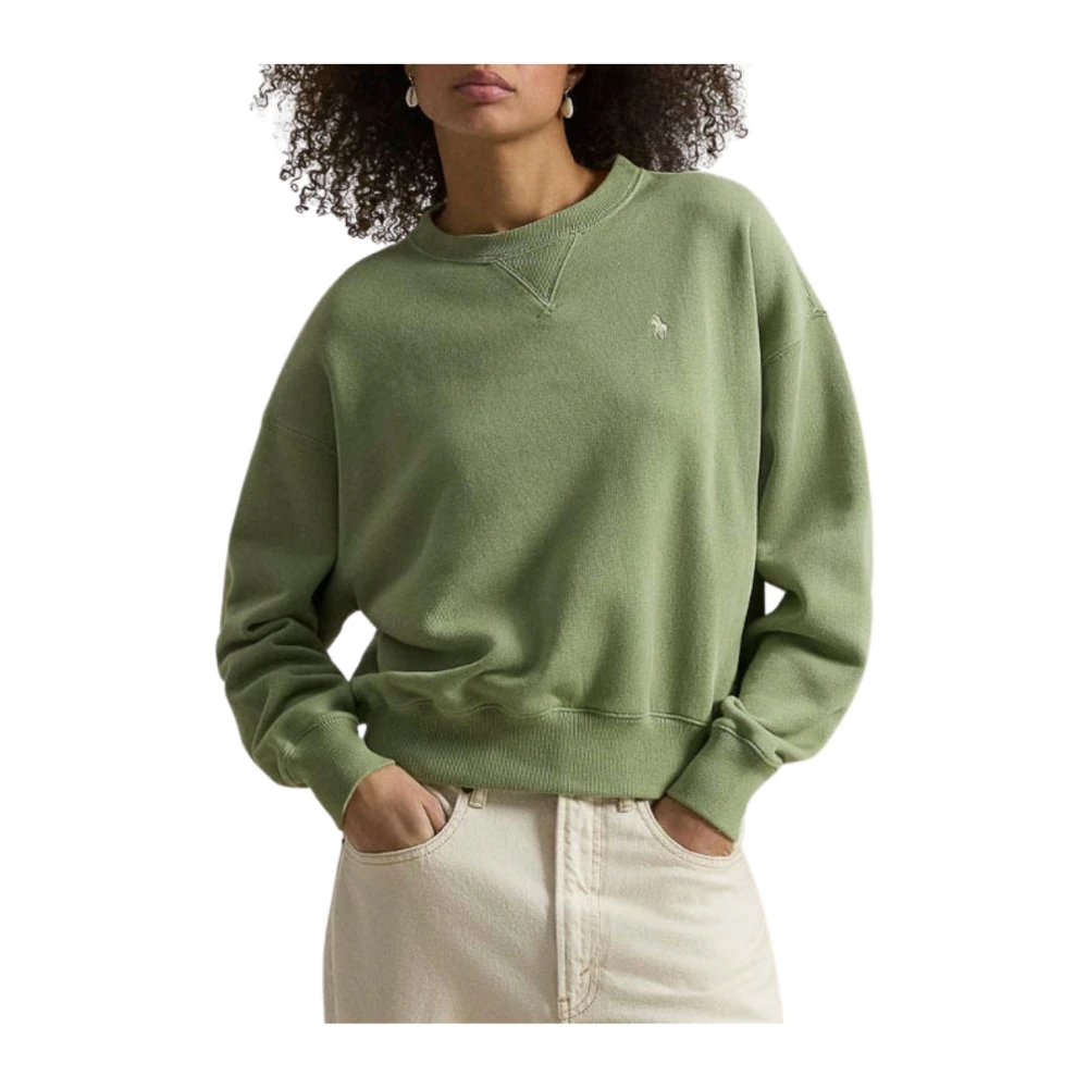 Polo Ralph Lauren Women's Green Knit Sweatshirt