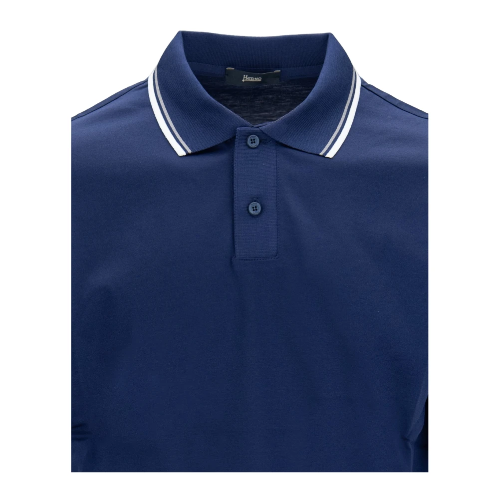 Herno Polo met Knopen Blue Heren