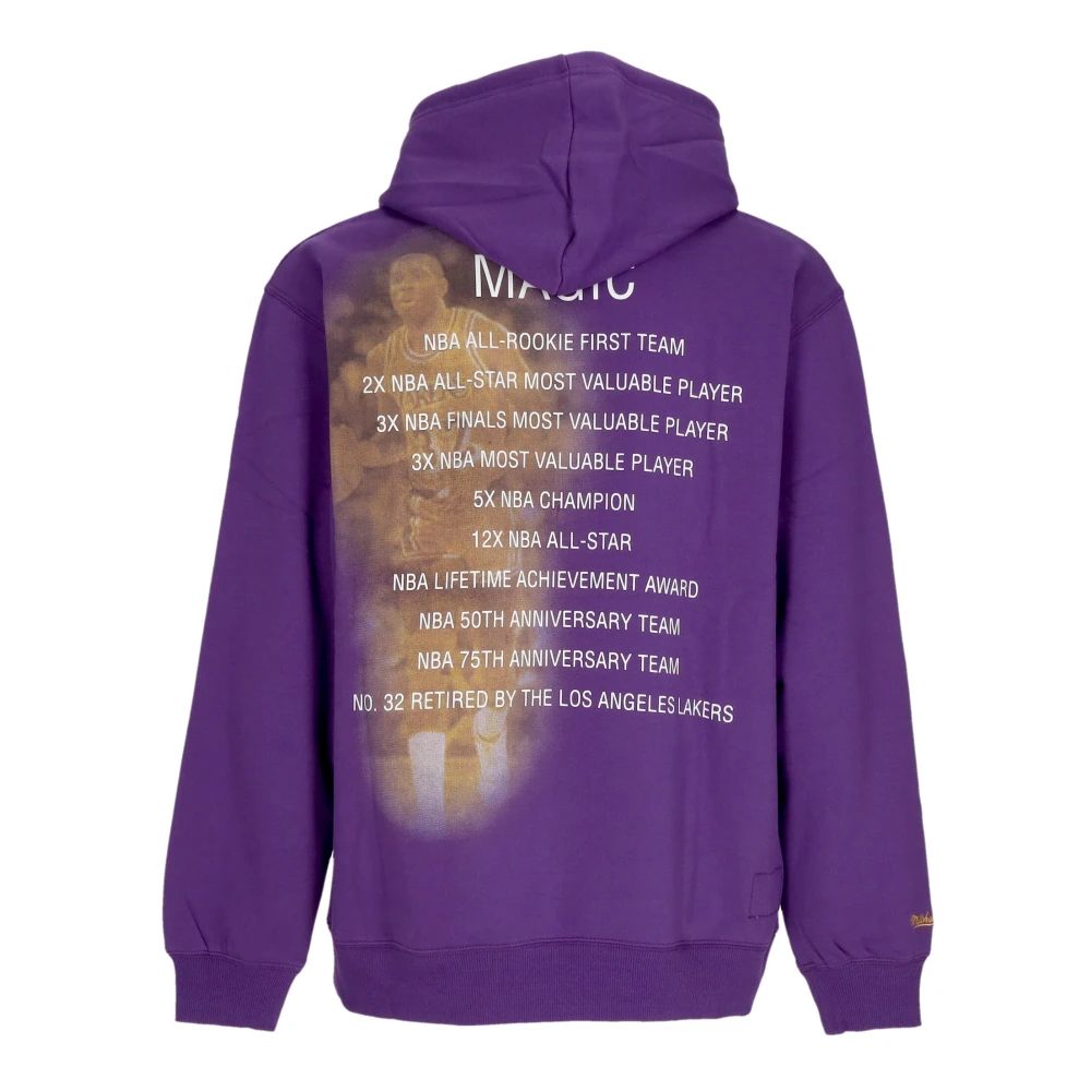 Mitchell & Ness NBA Vintage Logo Hoodie Paars Purple Heren