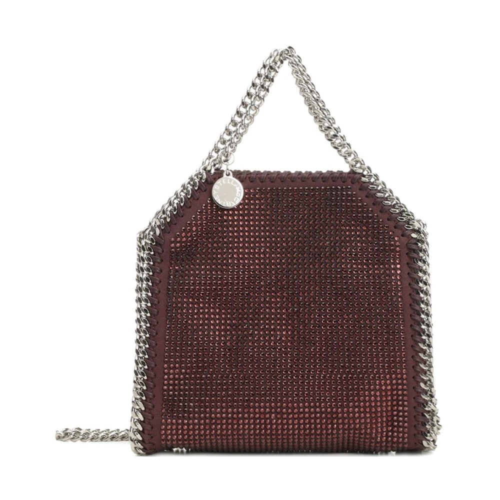 Stella Mccartney Women's Bordeaux Rhinestone Chain Shoulder Bag