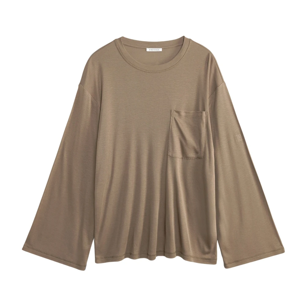 By Malene Birger Elegante Lange Mouw Blouse By Herenne Birger Beige Dames