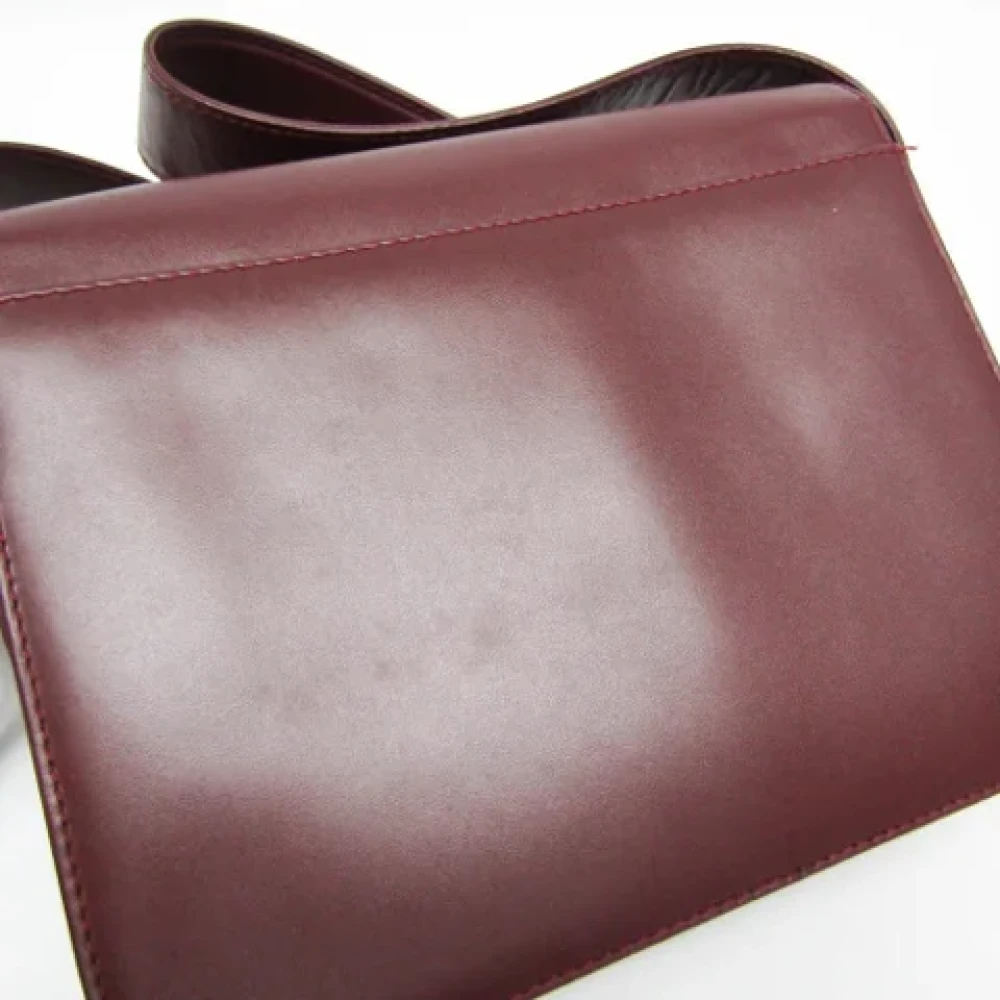 Cartier Vintage Pre-owned Leather shoulder-bags Red Dames