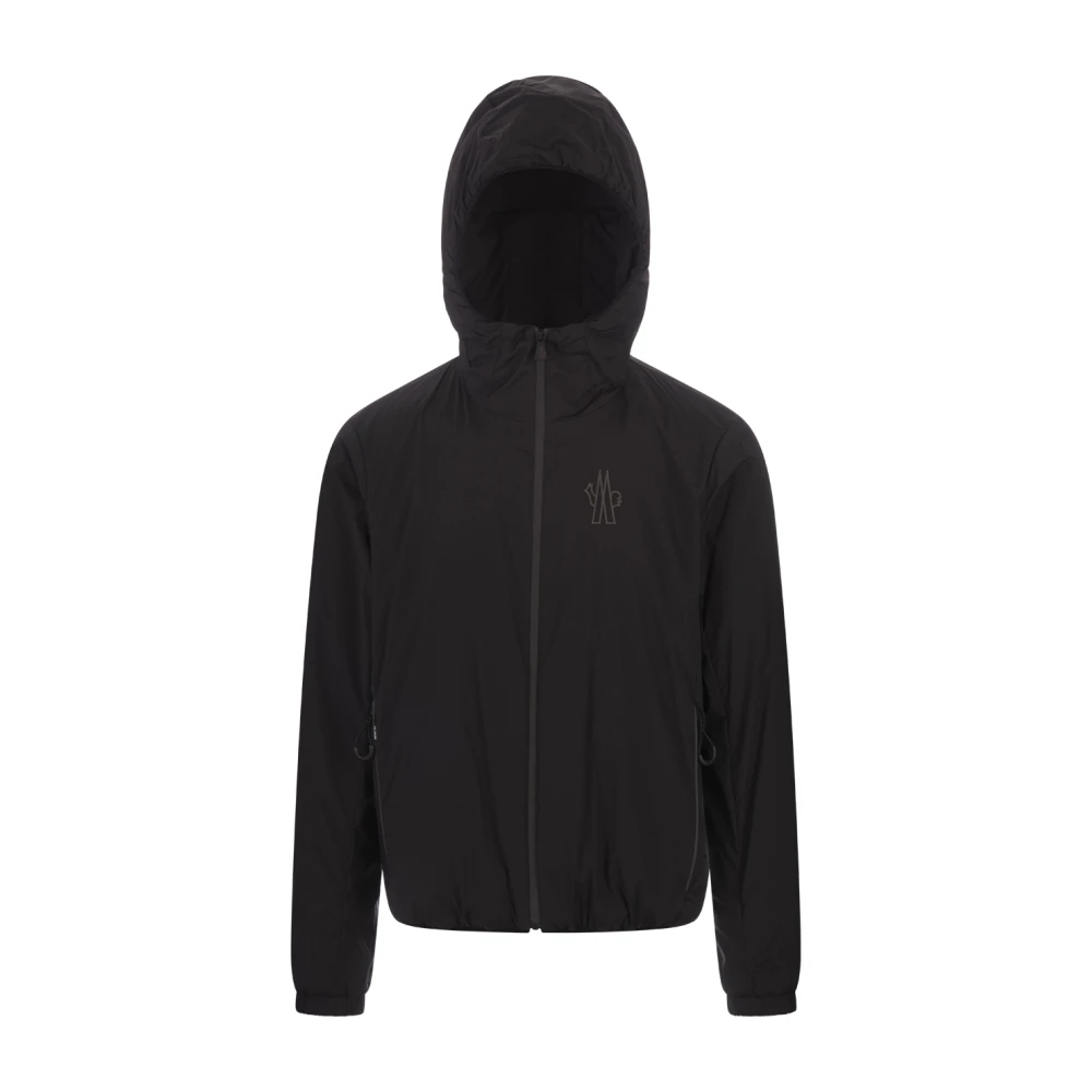 Moncler Zwarte Bisson Hoodie Jas Black Heren