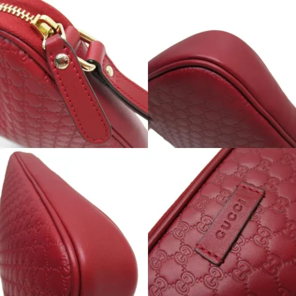 Gucci Vintage Pre-owned Leather shoulder-bags Red Dames