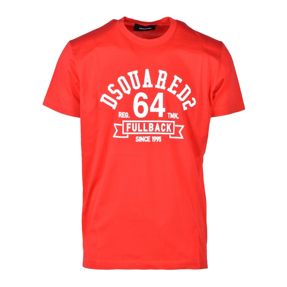 Dsquared2 Katoenen T-shirt Red Heren