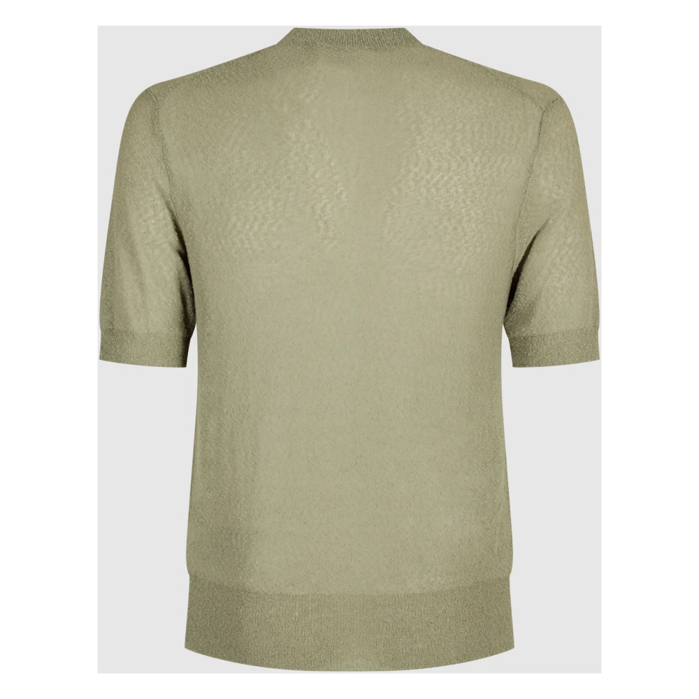 Ami Paris Semi-Transparante Crewneck T-Shirt Groen Green Heren