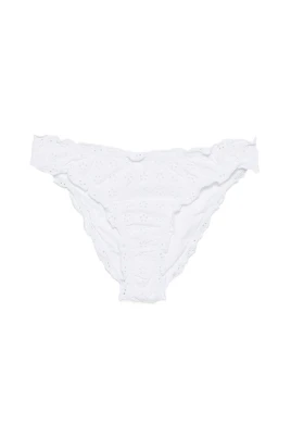 Broderie Anglaise Ruffled Bikini Bottoms