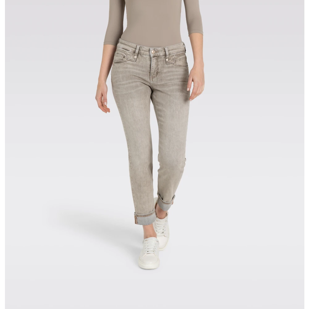 MAC Rijke Slimme Authentieke Denim Jeans Brown Dames