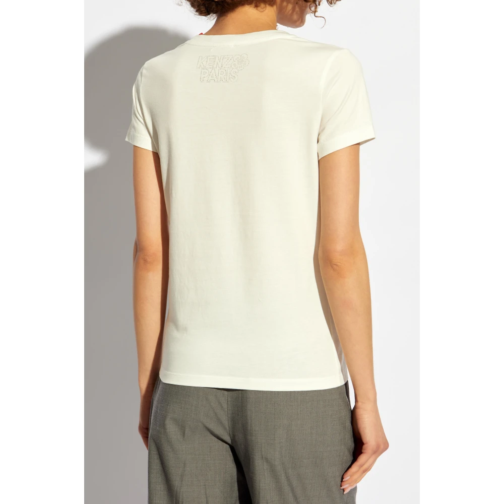 Kenzo T-shirt met print Beige Dames