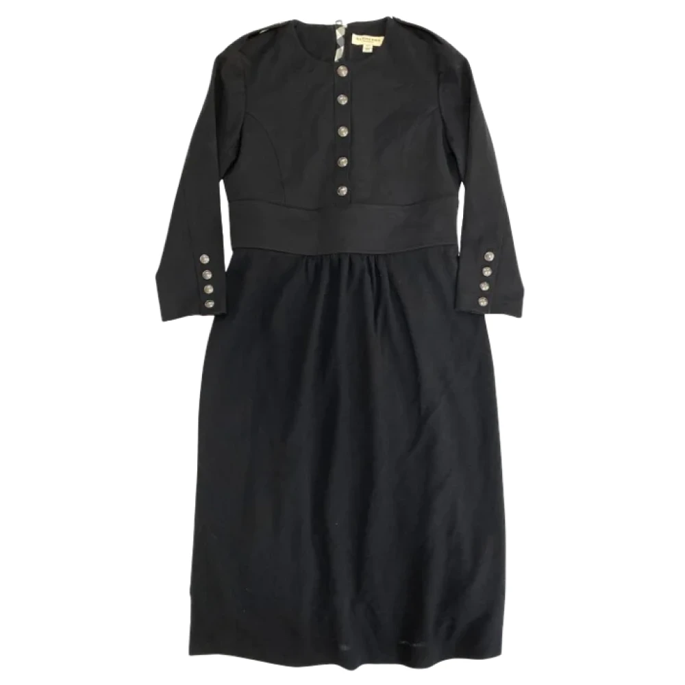 Burberry Vintage Pre-owned Wool dresses Black Dames