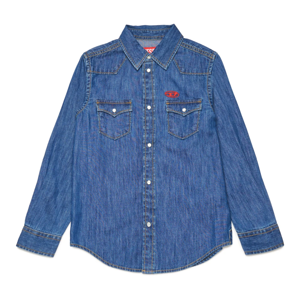 Diesel Boys Blue Denim Shirt - Kids Shirts - 6 Y - Kids