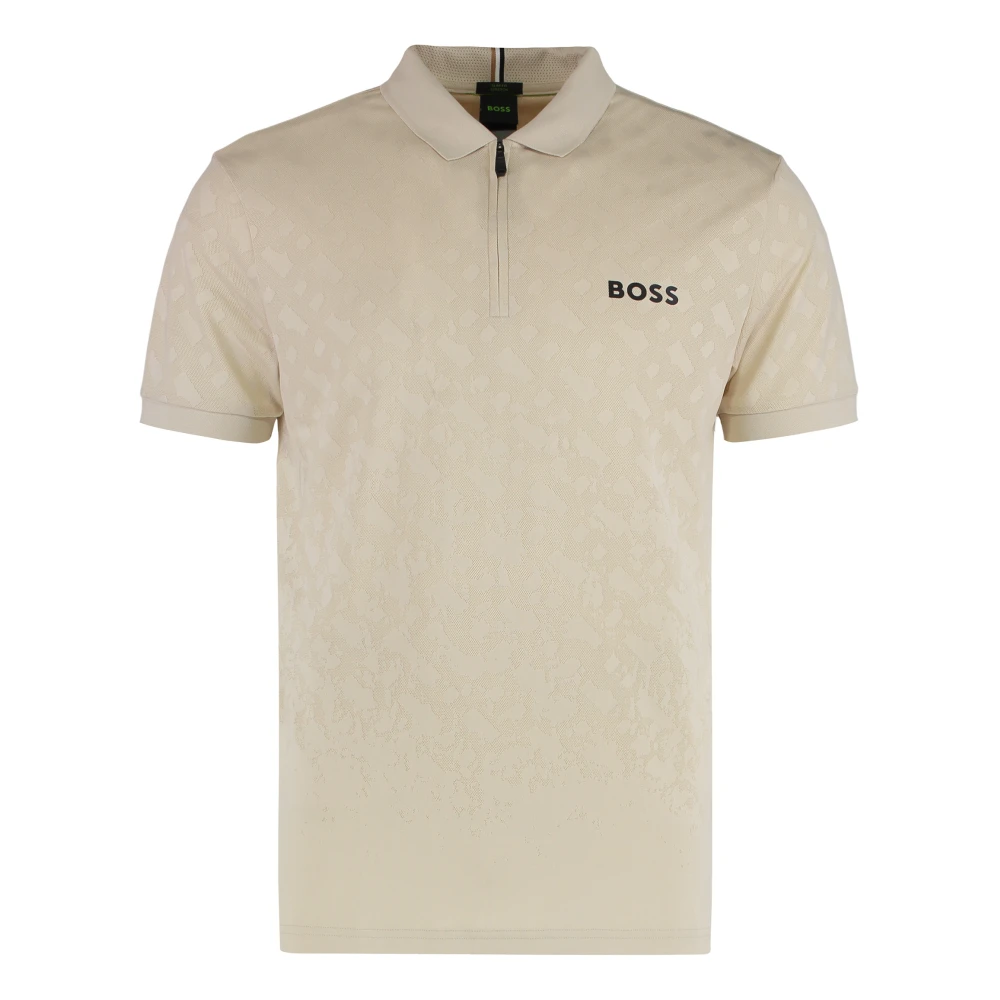 Hugo Men's Beige Polo Shirts, Xs, Technical Fabric Polo Shirt