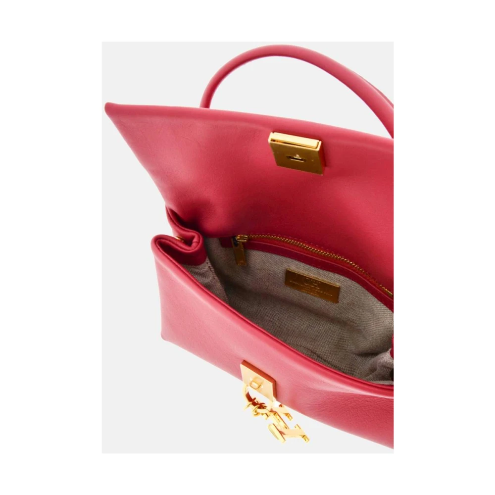 Carolina Herrera Baobab Leren Mini Tas met Gouden Bedel Pink Dames
