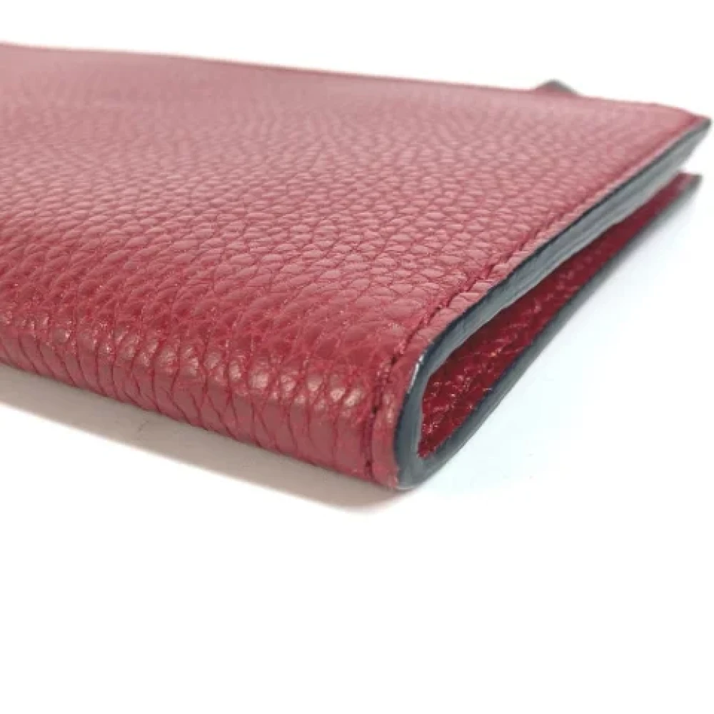 Salvatore Ferragamo Pre-owned Leather clutches Red Dames