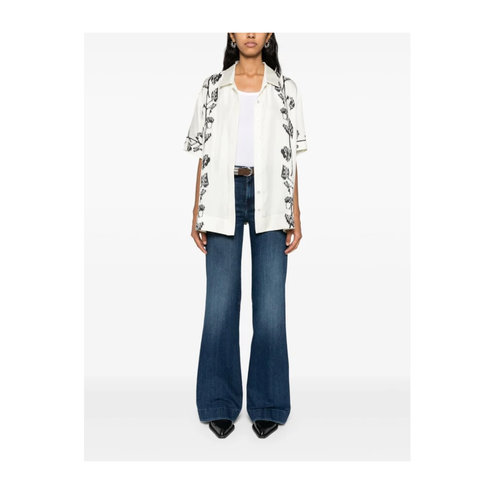 7 For All Mankind Jeans Flare Blue Dames