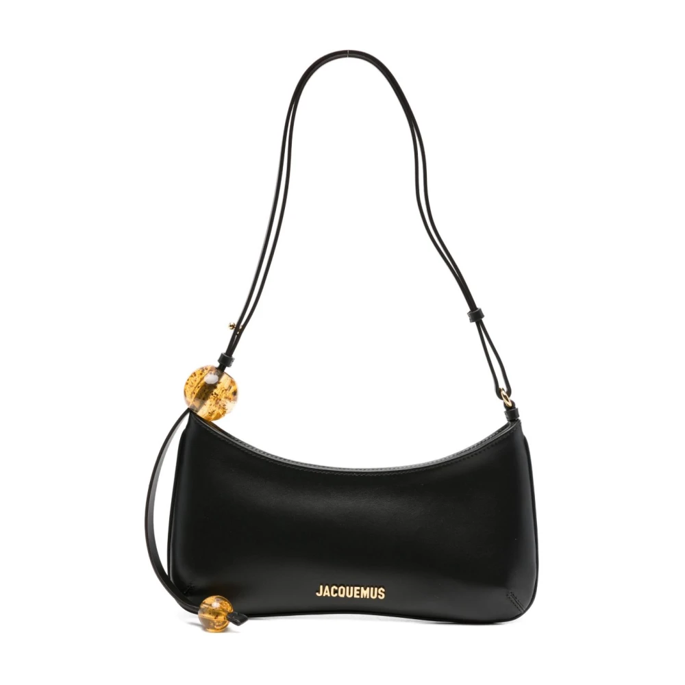 Jacquemus Women's Black Shoulder Bags, One Size, The Bisou Perle Bag
