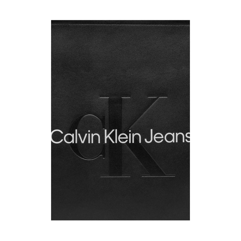 Calvin Klein Jeans Zwarte Polyethyleen Dames Handtas Black Dames