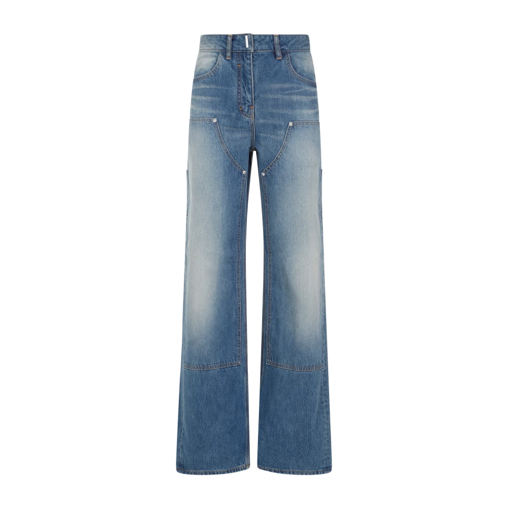 Givenchy Blauwe Distressed Katoenen Jeans Blue Dames