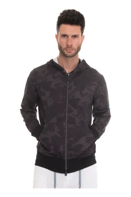 Camo Print Hooded Harrington Jacket