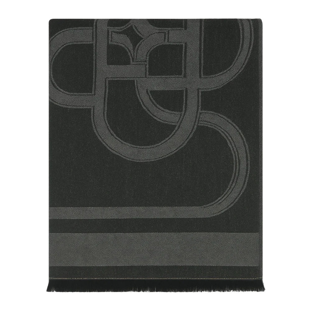 Twinset Women's Black Winter Scarves, One Size, Jacquard Scarf