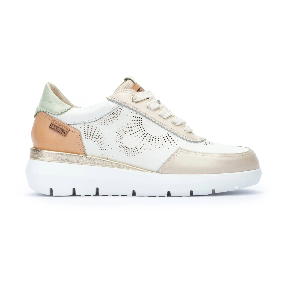 Pikolinos Rueda Vetersneaker voor de zomer Dames Schoenen Wit