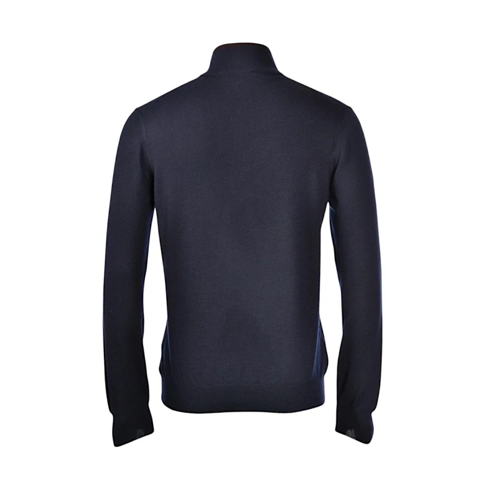 Gran Sasso Blauwe Trui met Hoge Kraag Blue Heren
