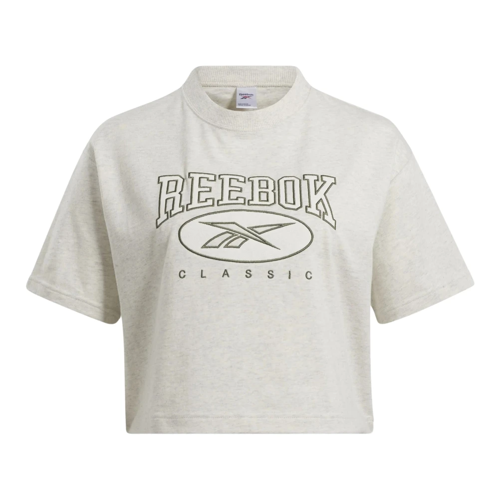 Reebok T-shirt met geborduurd logo Beige