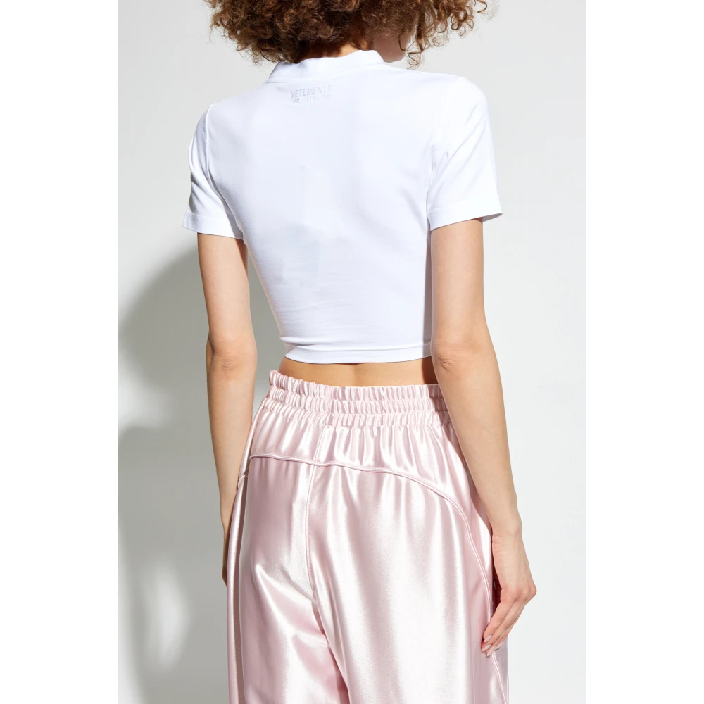 Vetements T-shirt met logo White Dames