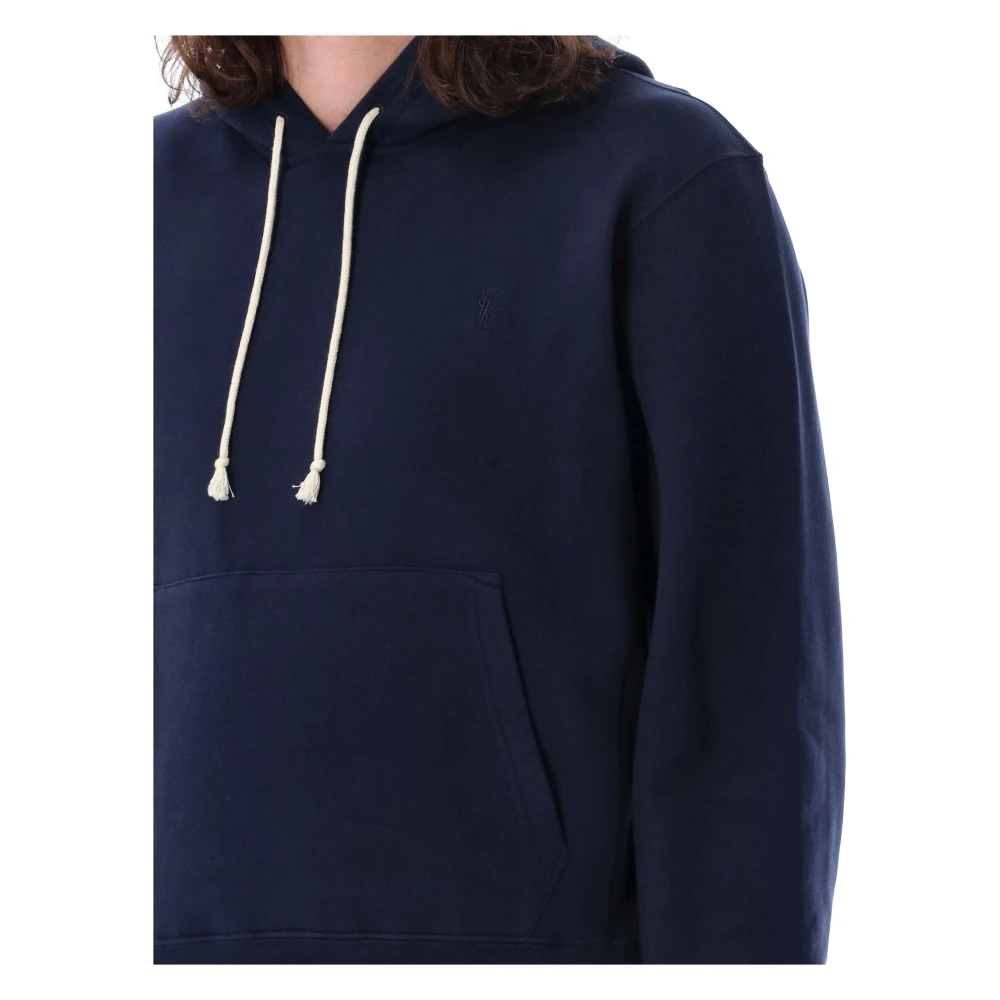 Saint Laurent Blauwe hoodie gemaakt in Italië Blue Heren