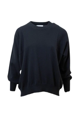 Svart jersey med rund hals