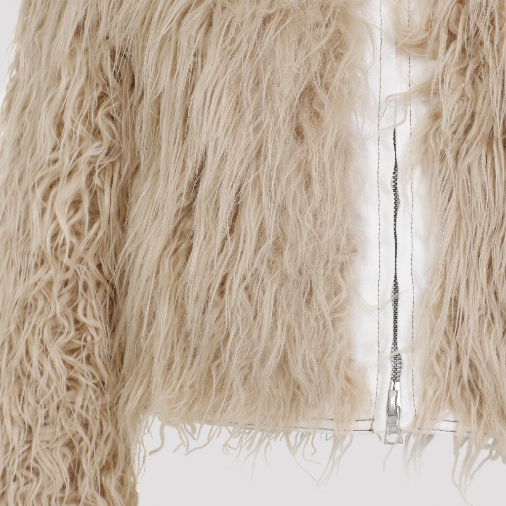 Dries Van Noten Stijlvolle Nude Neutrals Jas Aw24 Beige Dames
