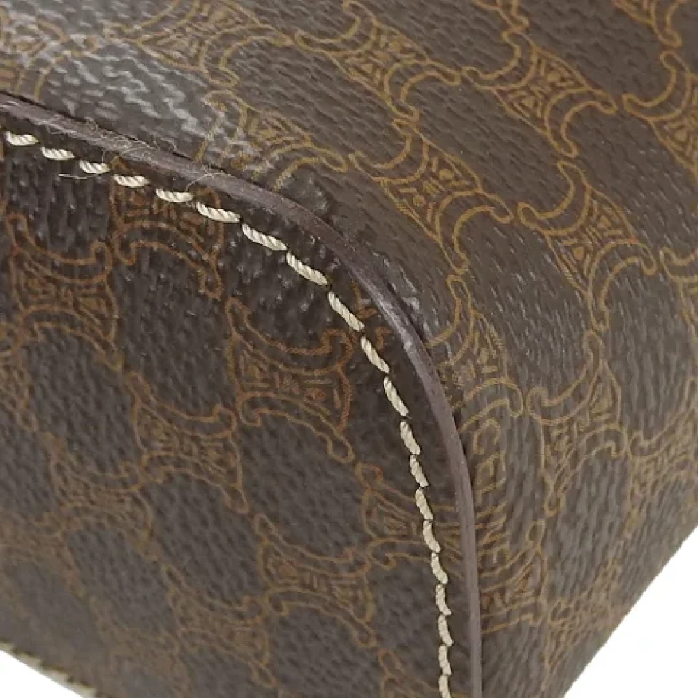 Celine Vintage Pre-owned Canvas handbags Brown Dames