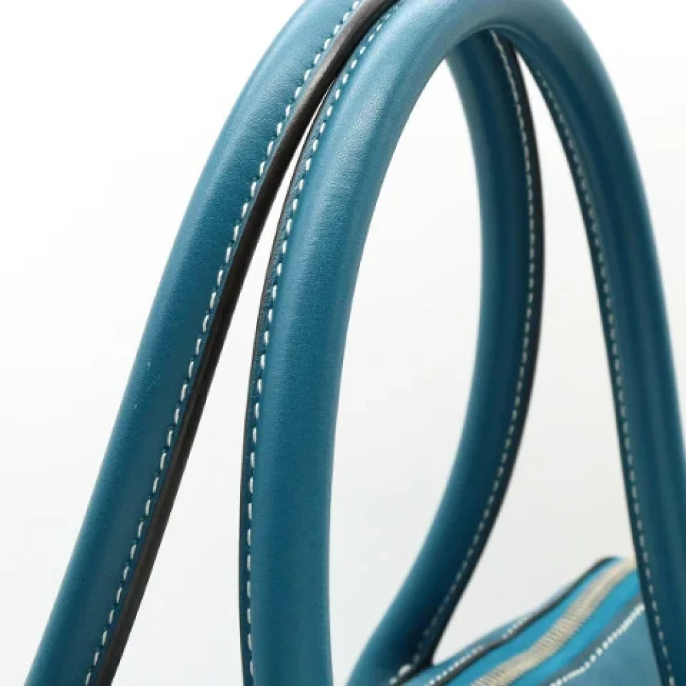Hermès Vintage Pre-owned Leather travel-bags Blue Dames