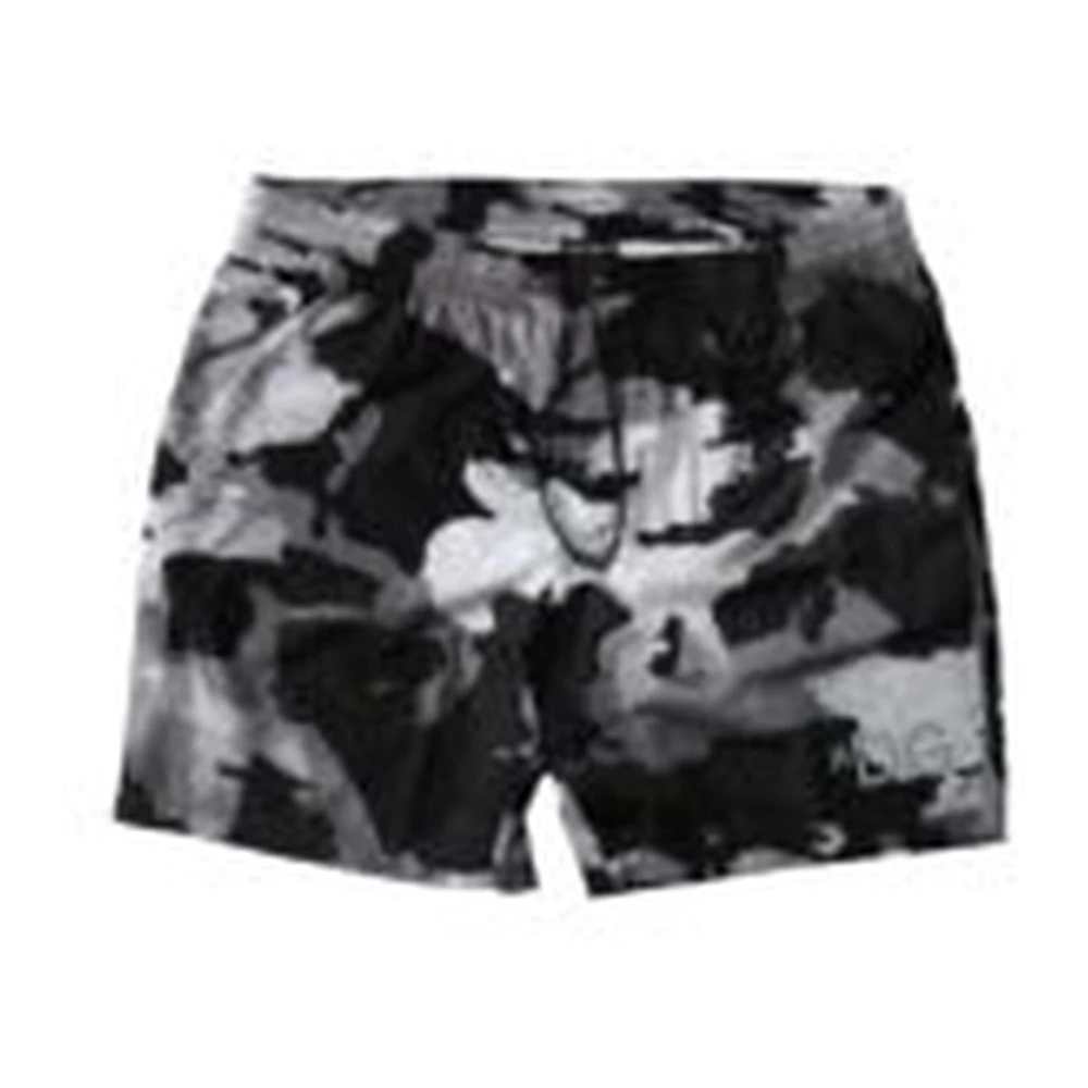 Dolce & Gabbana Men's Black Beachwear,, Camouflage Beachwear Shorts With Logo Small