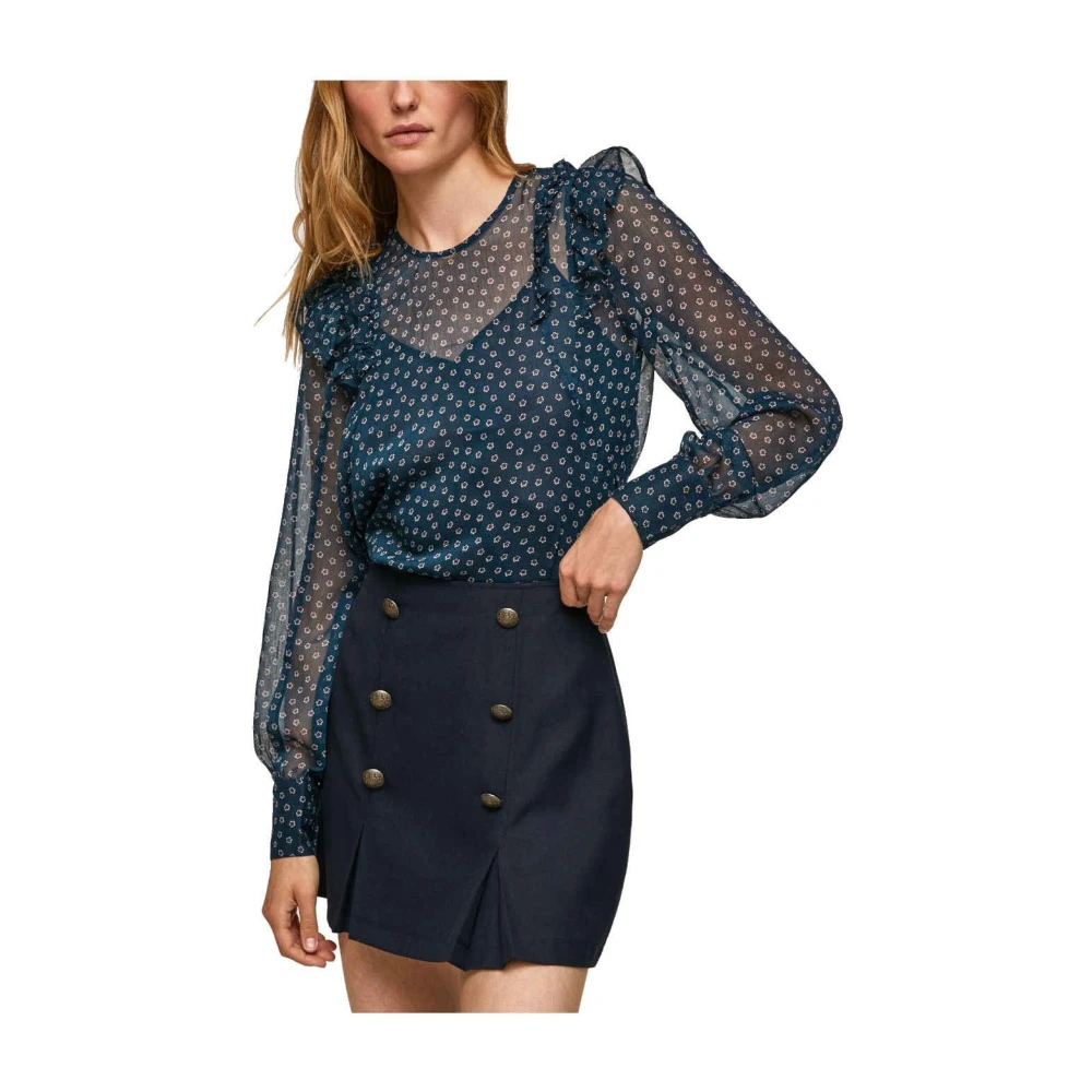 Pepe Jeans Women's Blue Blouses, Xs, Blouses