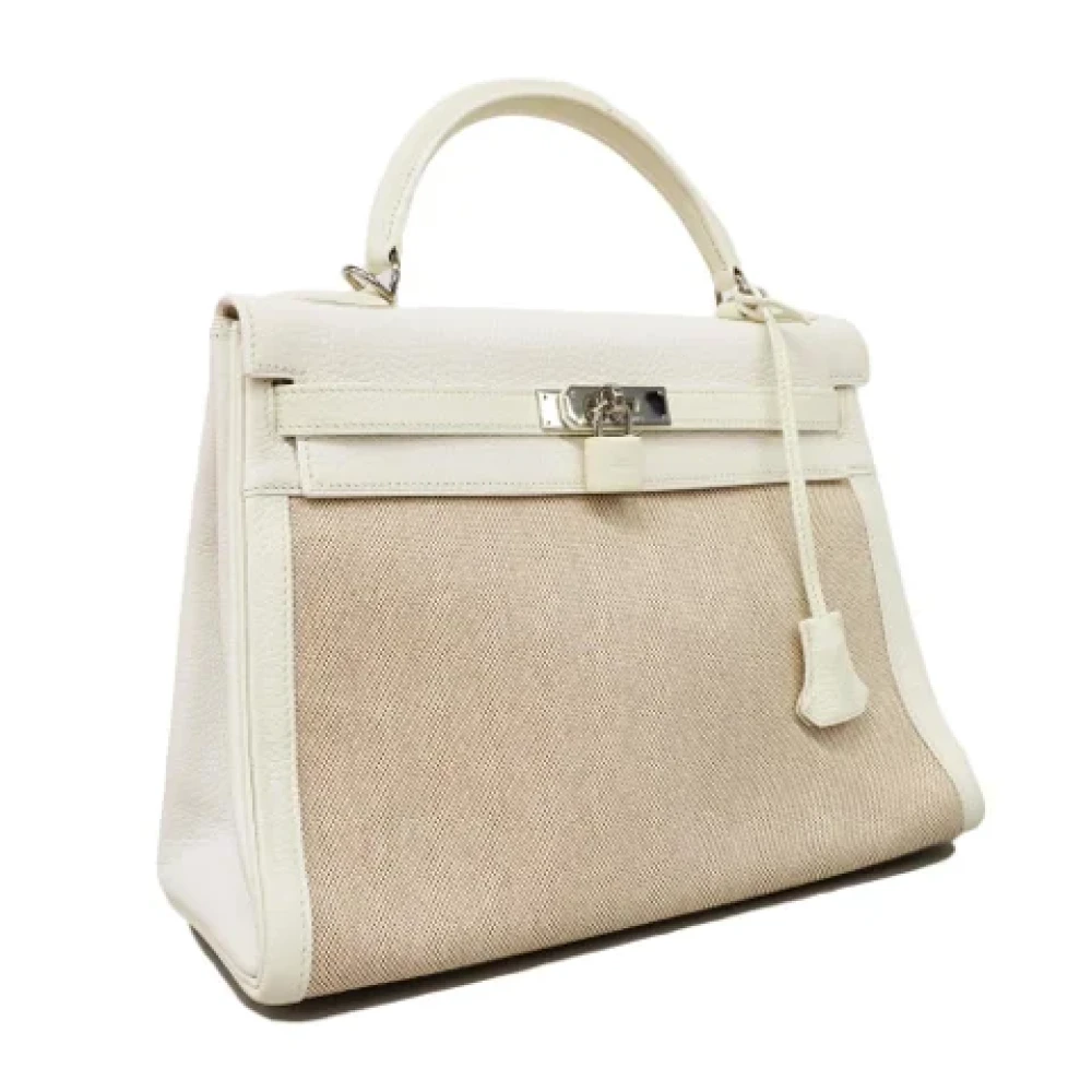 Hermès Vintage Pre-owned Leather handbags White Dames