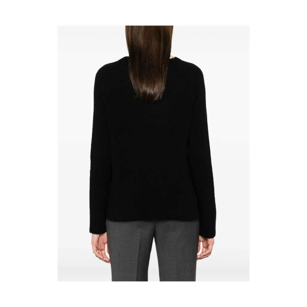 Max Mara Grijze Wol-Kasjmier Crew Neck Sweater Black Dames