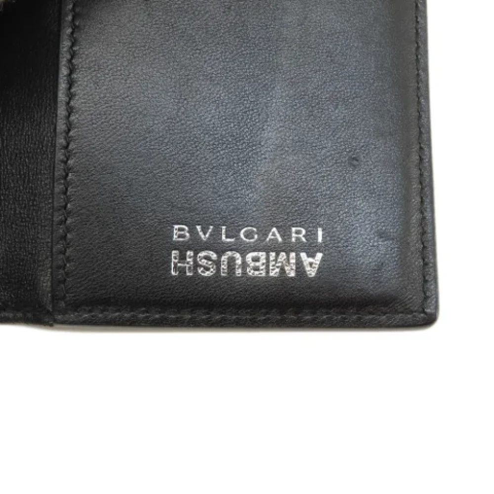 Bvlgari Vintage Pre-owned Leather home-office Black Dames