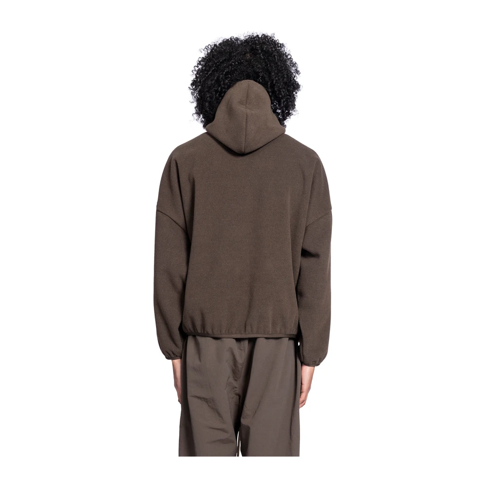 Fear Of God Bruine hoodie met geborsteld garen Brown Heren