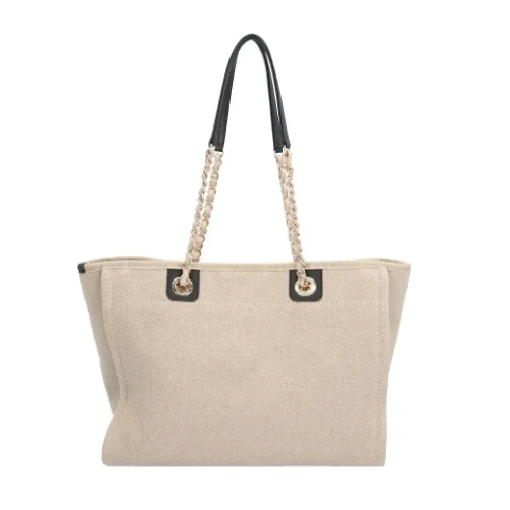 Chanel Vintage Pre-owned Canvas totes Beige Dames