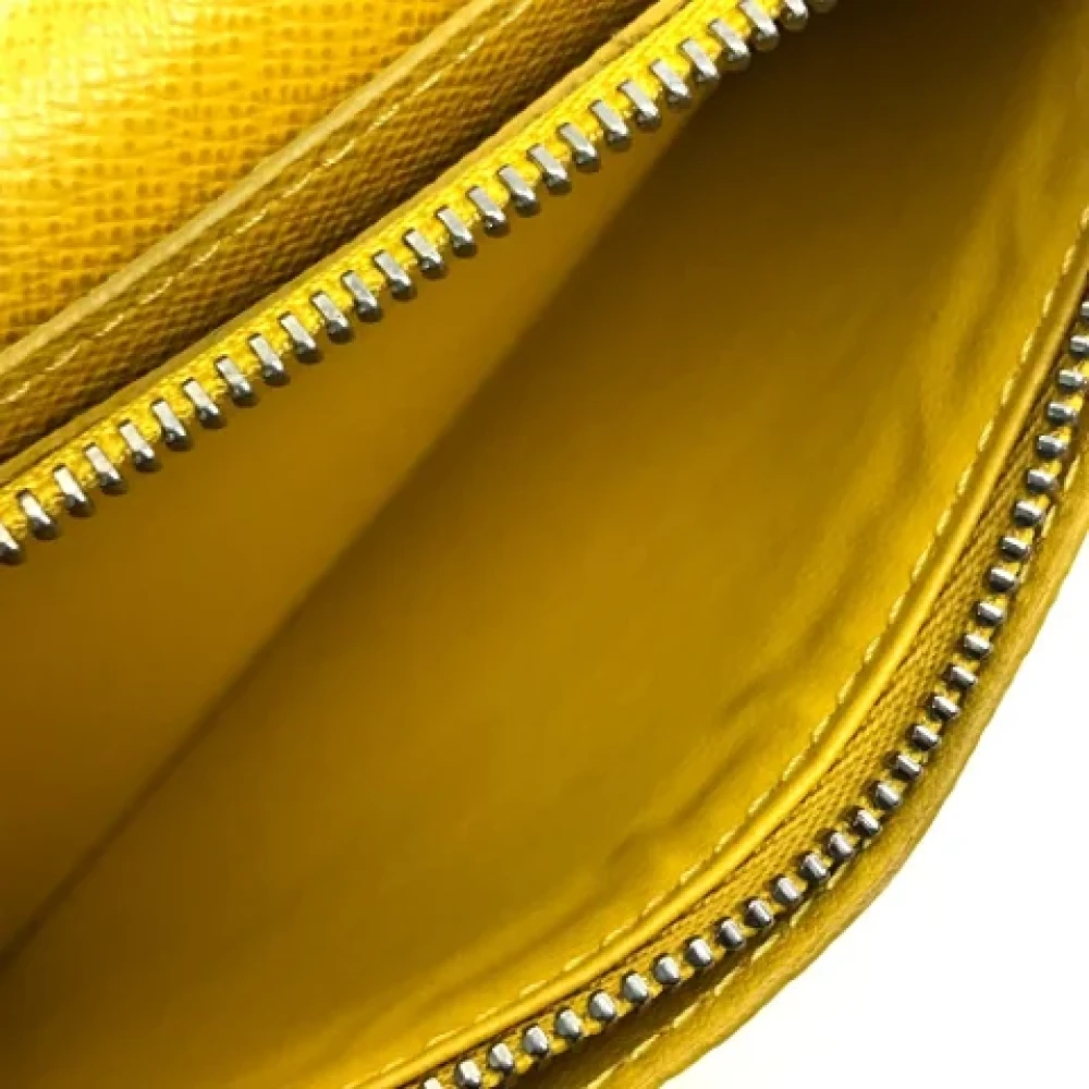 Louis Vuitton Vintage Pre-owned Leather wallets Yellow Heren