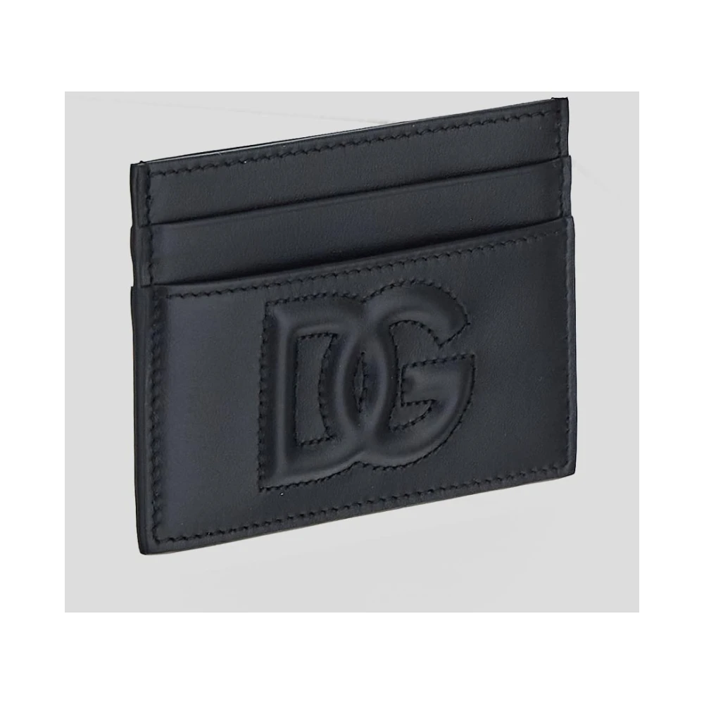 Dolce & Gabbana Leren Kaarthouder Portemonnee Black Dames