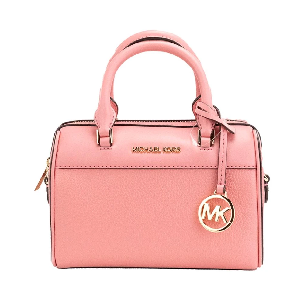Michael Kors Tea Rose Leren Crossbody Tas Pink Dames