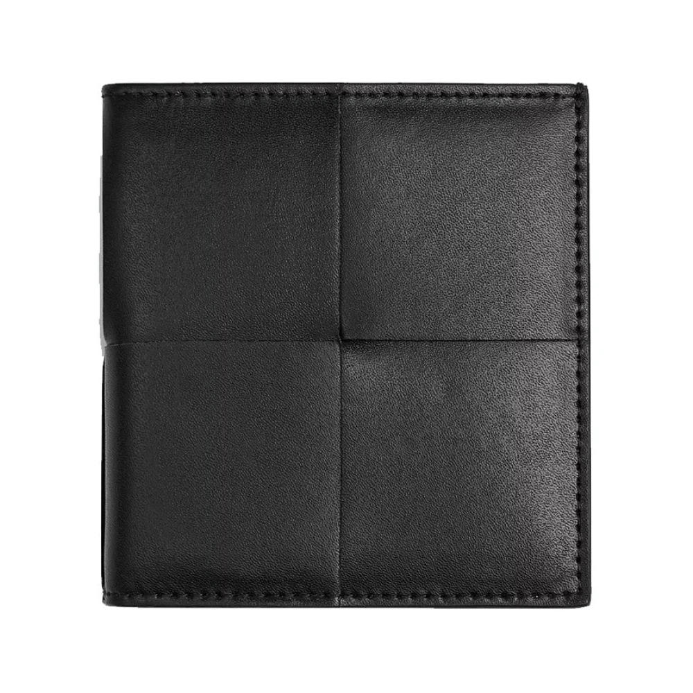 Bottega Veneta Zwarte Slimme Bi-Fold Portemonnee Black Heren