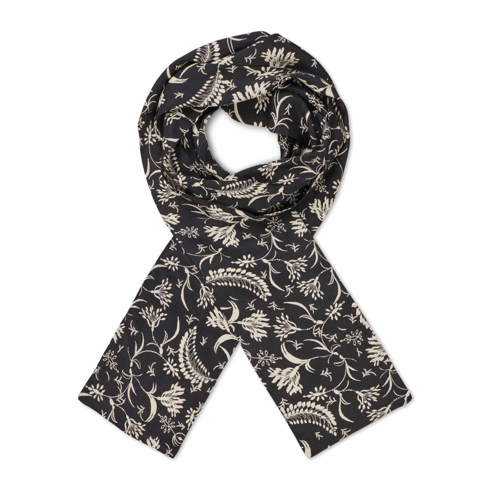 Masai Grafisch Print Sjaal Zwart Black Dames