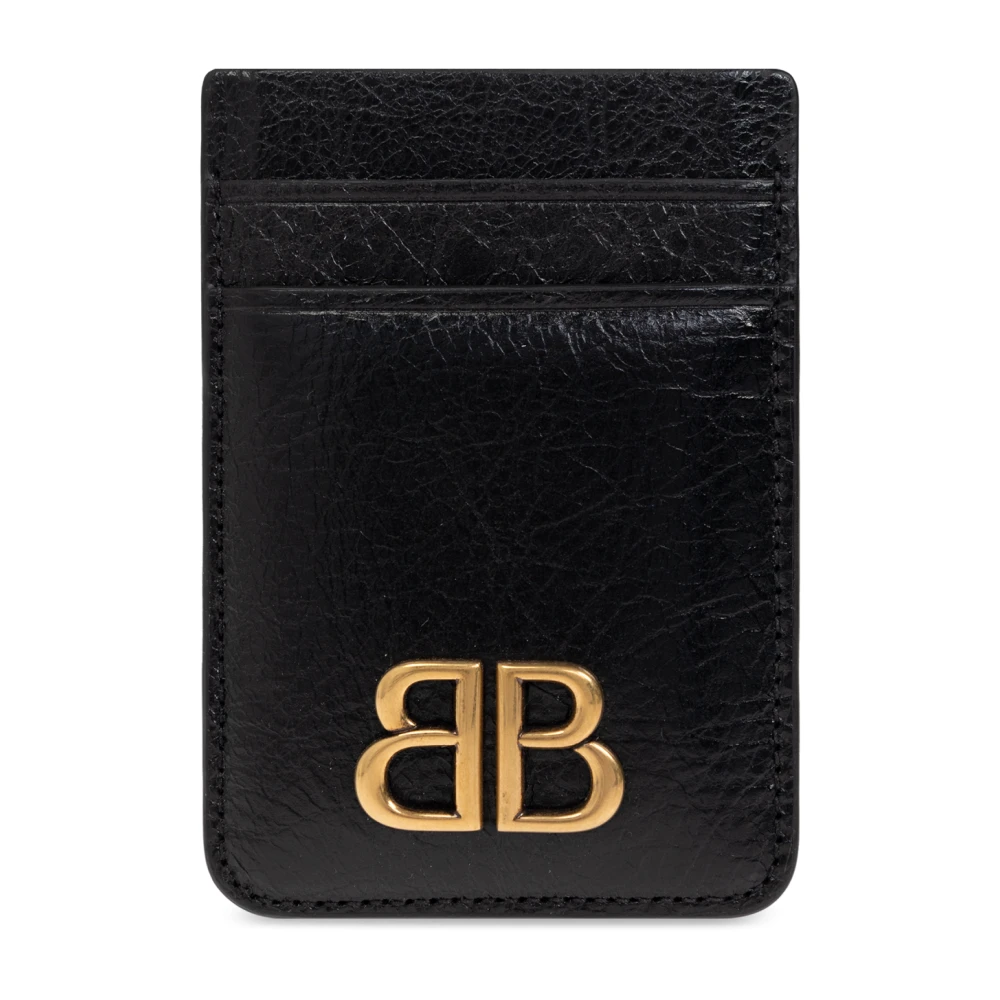 Balenciaga Leren kaarthouder Black Dames