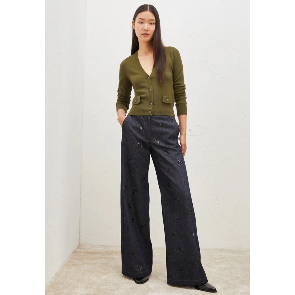 Marella Groene Cardigan met Juweelknopen Green Dames