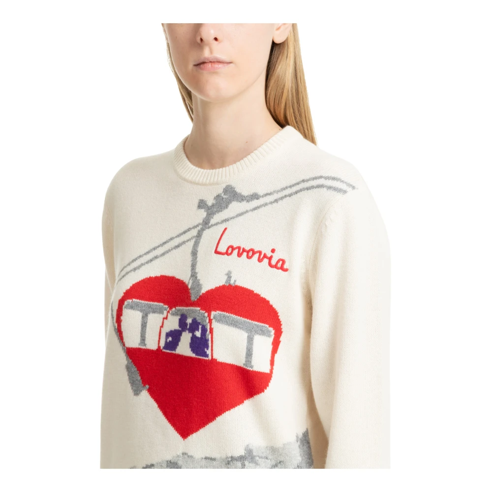 MC2 Saint Barth Abstract Multikleur Logo Sweater Multicolor Dames